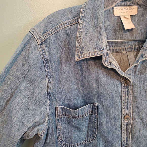 J.Jill Denim Out Of The Blue Button Down Medium - Picture 4 of 5